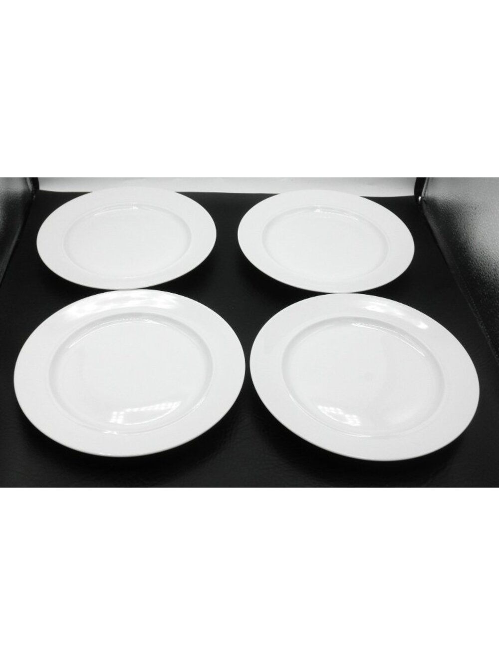 Café Blanc Rim by Dansk 9 inch Salad Plates Set of 4 Pattern Code:  DANCAB